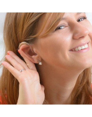 Implante de dispositivo auditivo de conducción ósea en el hueso temporal con fijación percutánea al procesador del habla