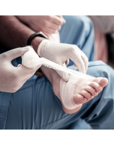 Treatment of diabetic foot (curing)