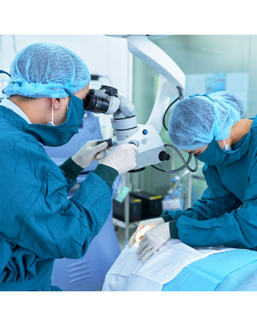 Cirugía de cataratas con lente plegable monofocal